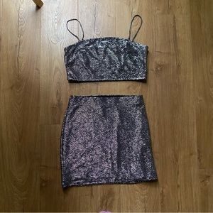 2 piece glitter set